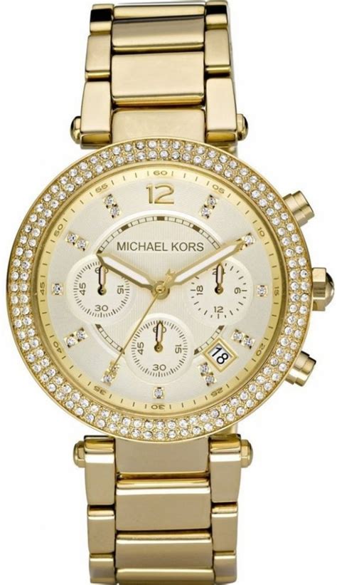 zlaté hodinky michael kors